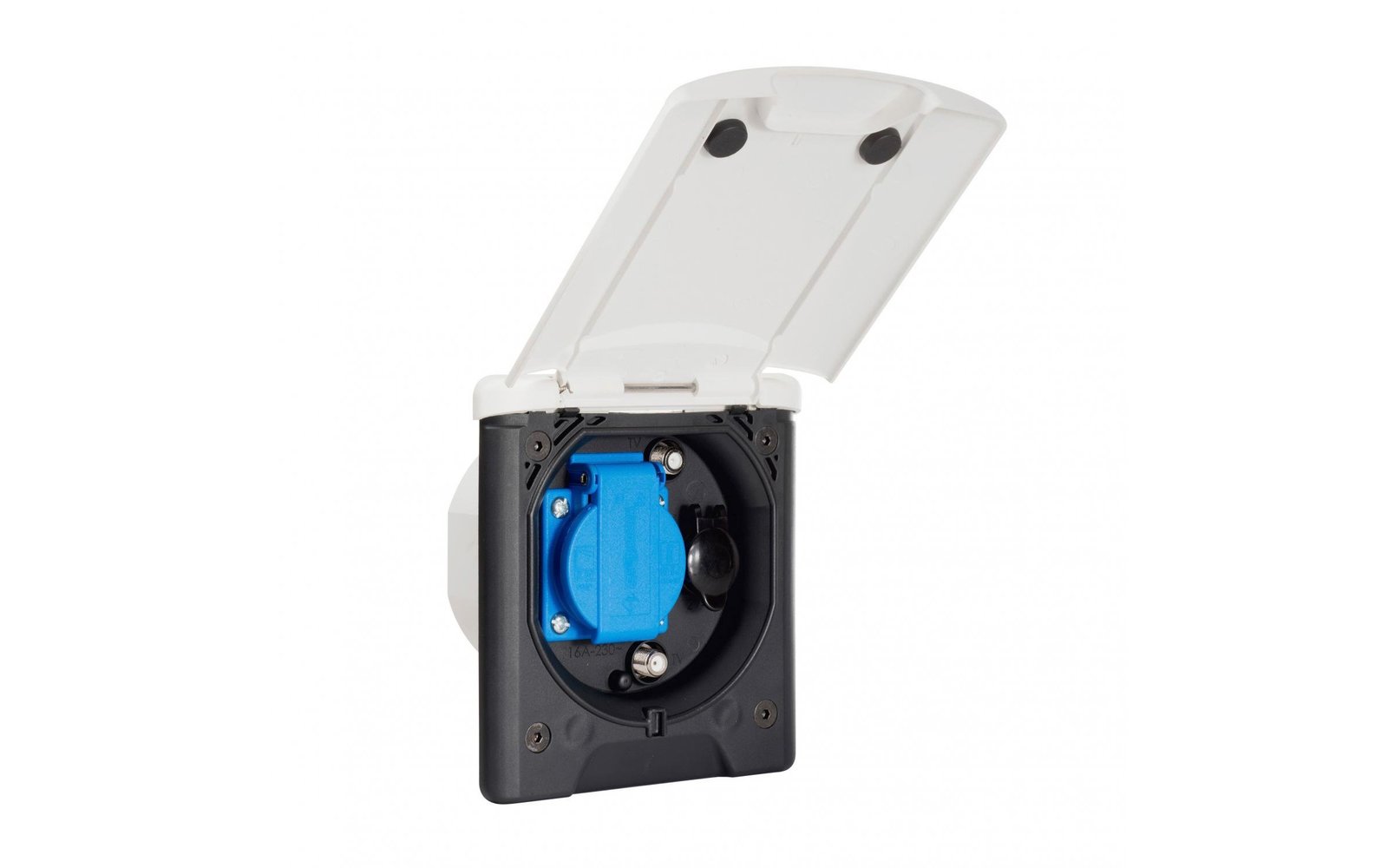 FaWo System ABL 13 Universal-Vorzeltsteckdose, Außensteckdose weiß