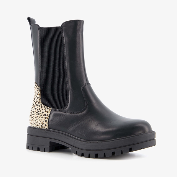 Blue Box meisjes chelsea boots met dierenprint