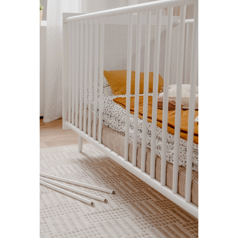 Finori Babybett Tillie, Rafia-Geflecht, Weiß Weiß
