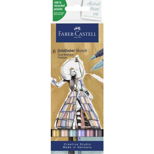 FABER-CASTELL Goldfaber Sketch Marker, 6er-Sets
