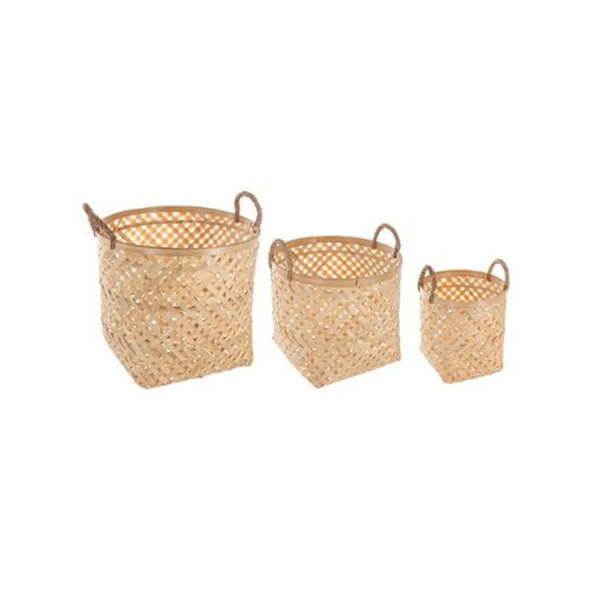 Atmosphera, Createur D'Interieur Atmosphera Lot de 3 paniers - Naturel