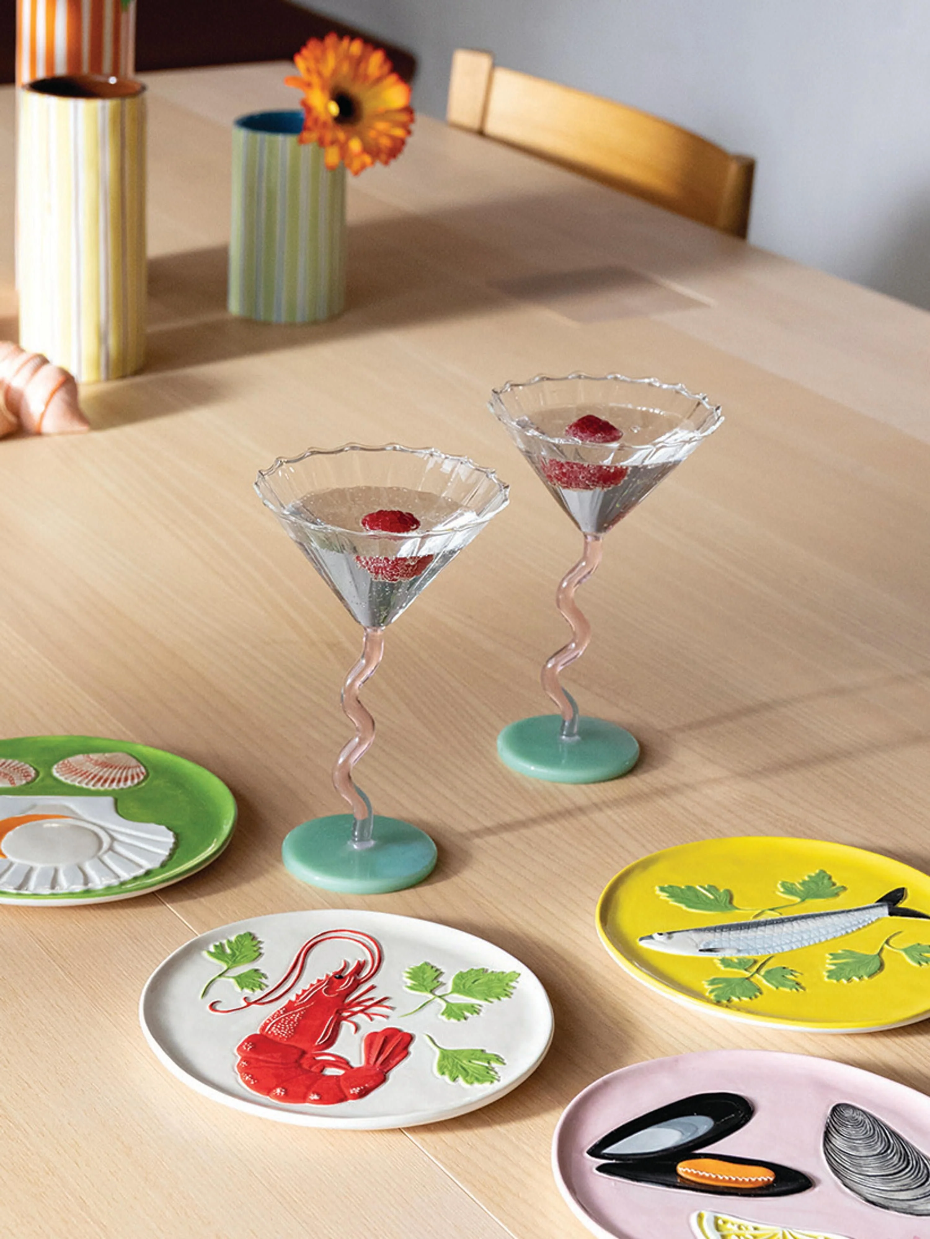 Cocktailglazen Curve van borosilicaatglas, 2 stuks