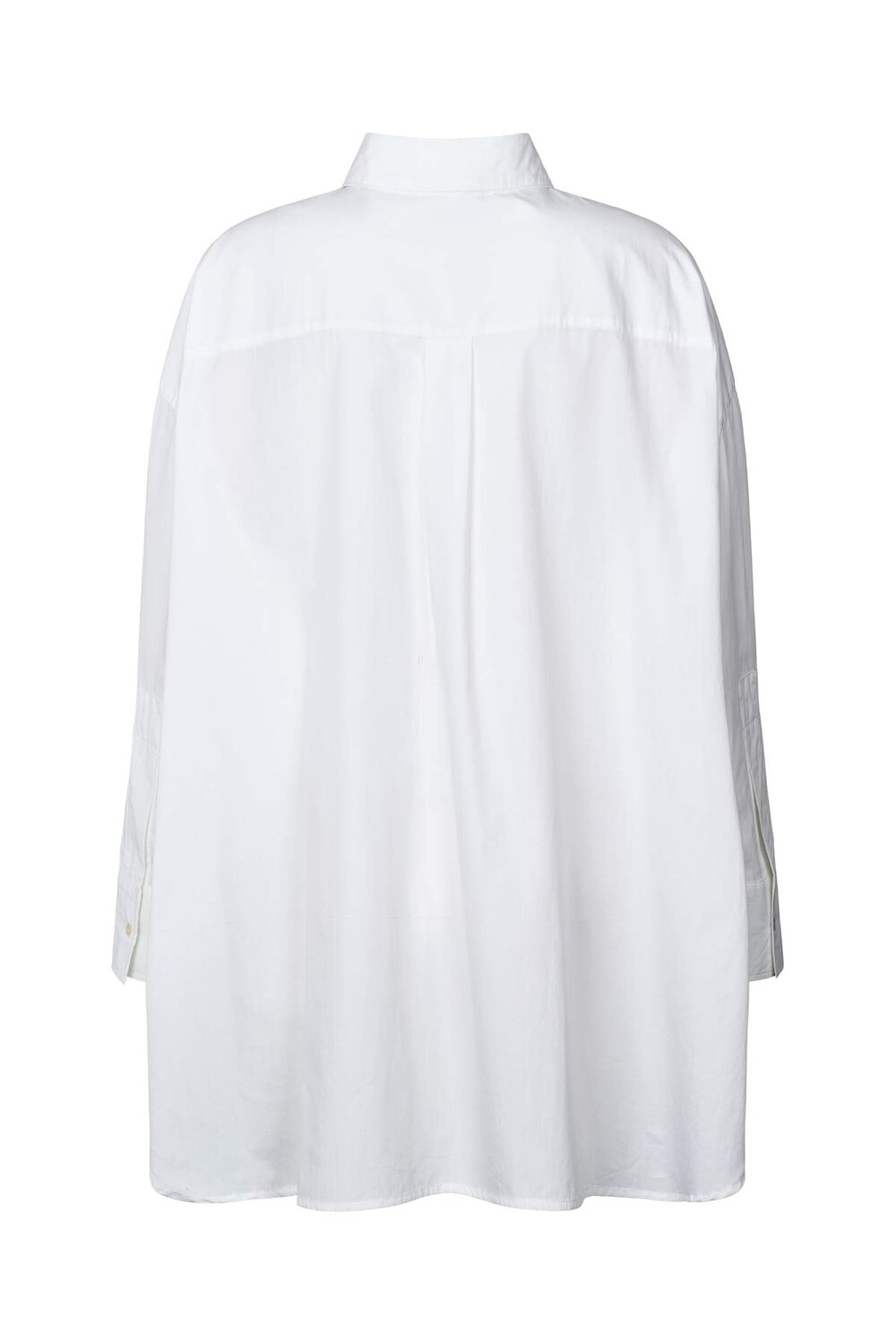 Rabens saloner  Noah Poplin oversized skjorte - hvid