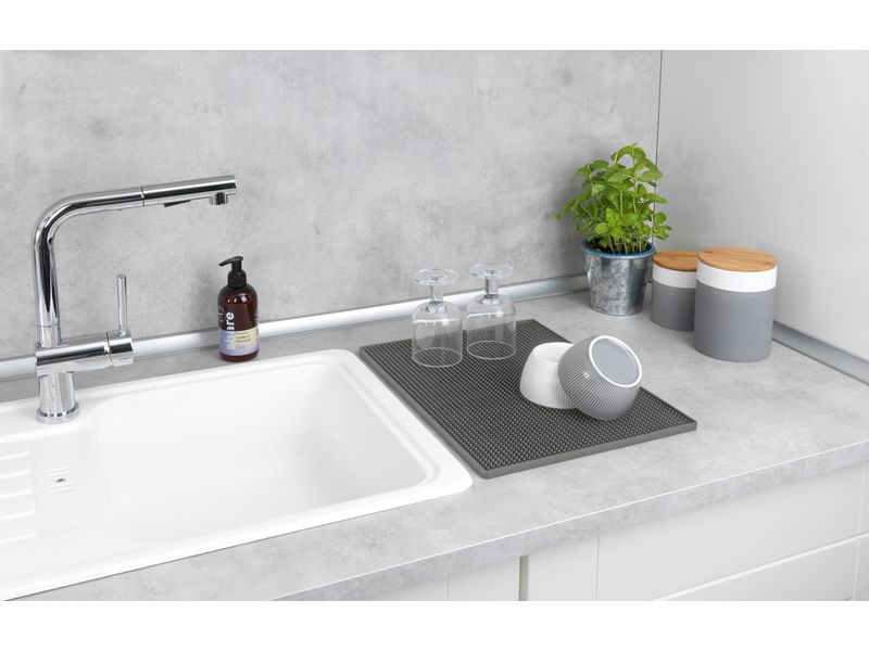 Wenko Abtropfmatte Maxi 40 x 30 cm, Grau Trockenmatte