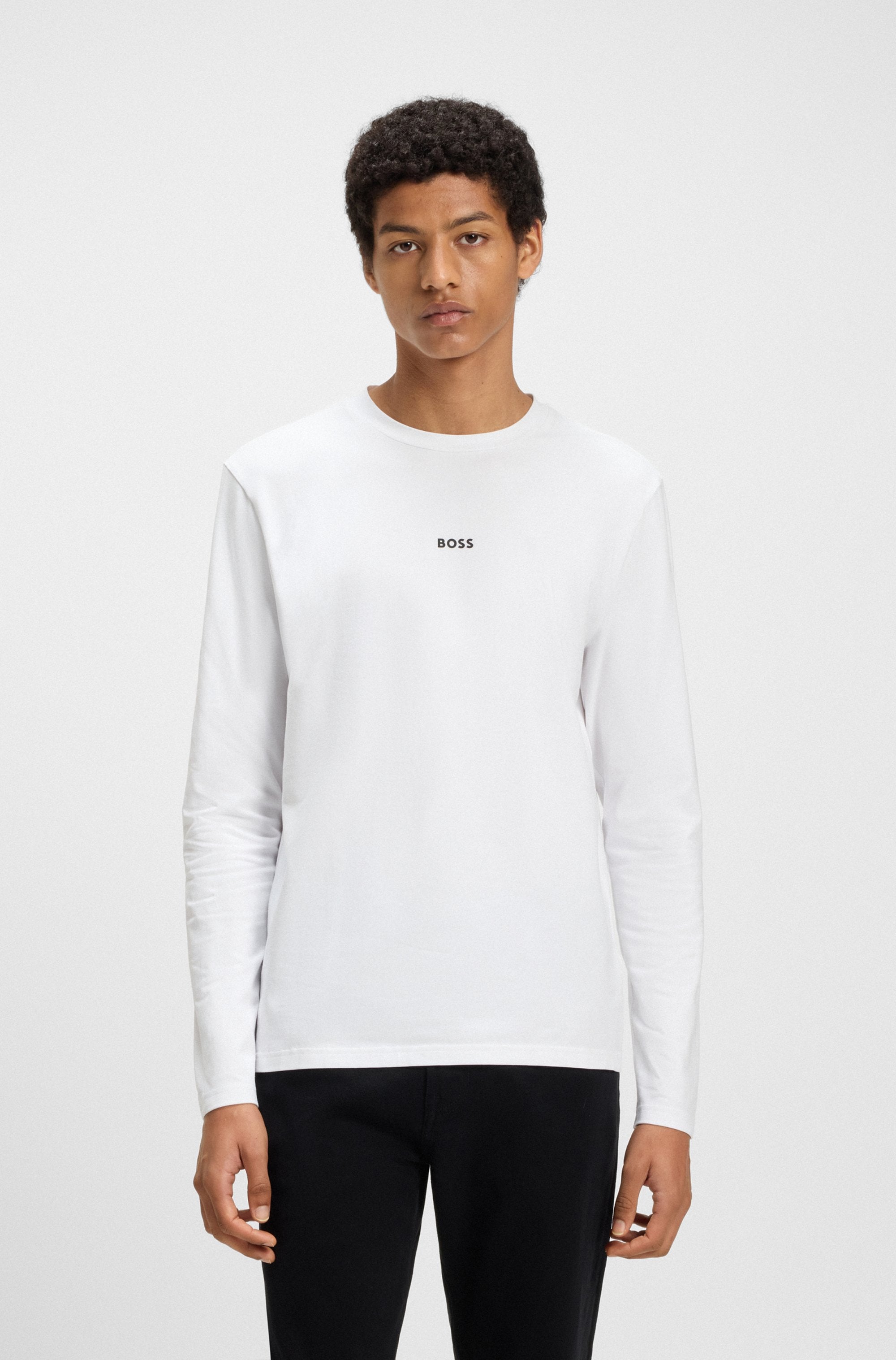 BOSS ORANGE Langarmshirt »TChark«, mit Rundhalsausschnitt