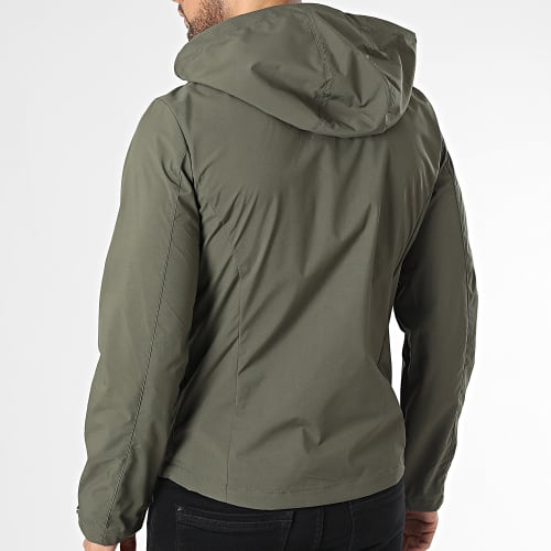 Veste Zippée Capuche Vert Kaki