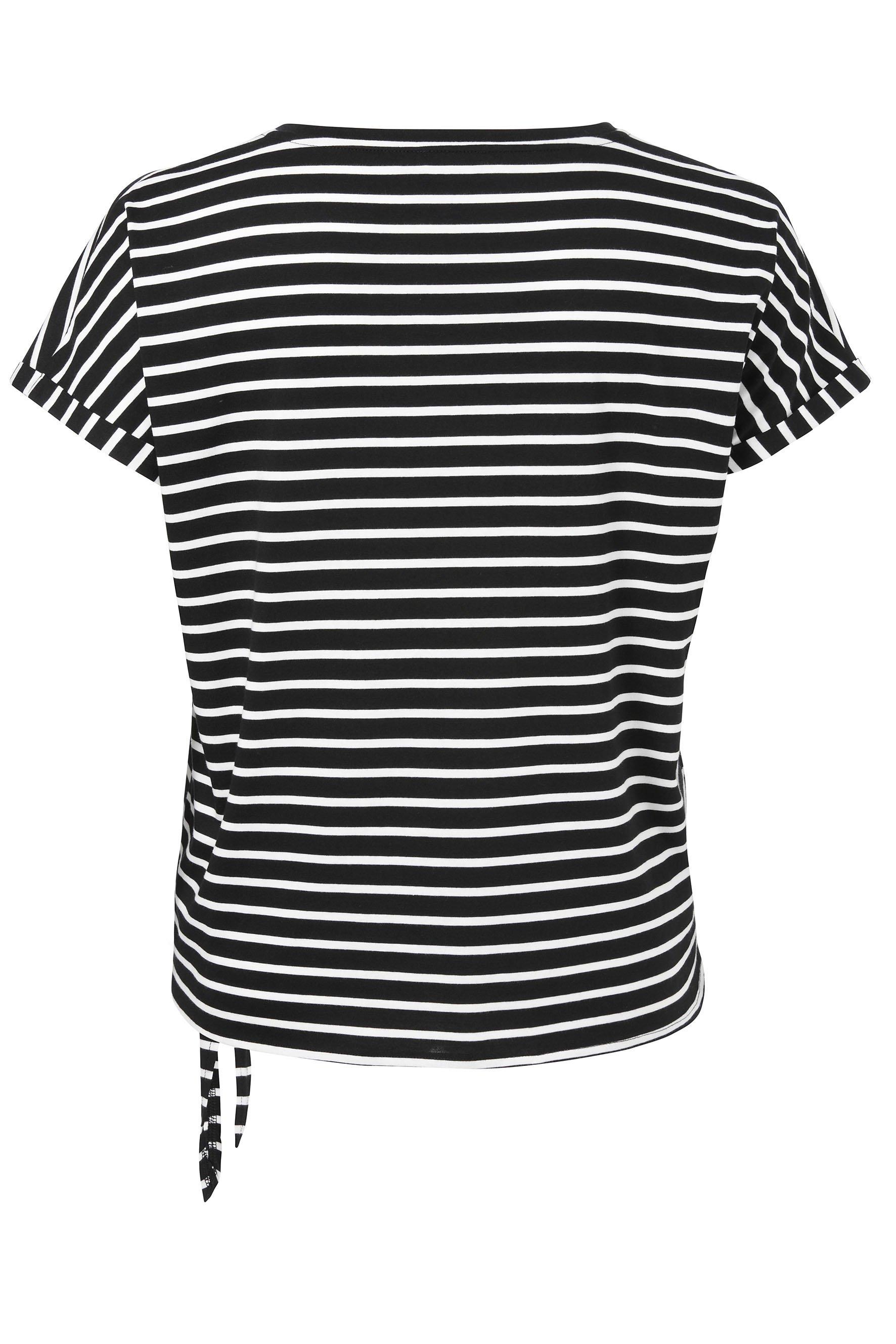 Ringelshirt mit Knotendetail am Saum