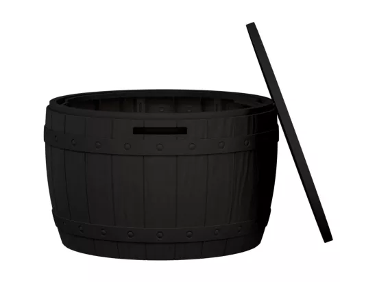 Boîte de rangement de jardin 3 en 1 noir polypropylène