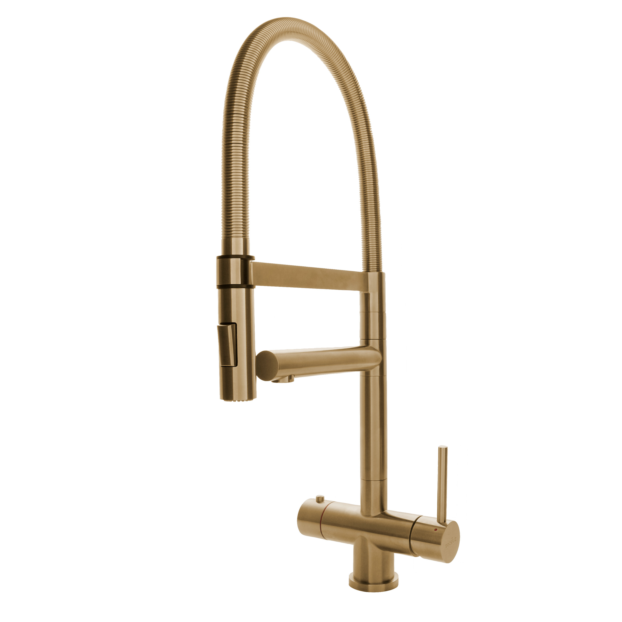 Selsiuz Inox XL kokend water kraan met single boiler gold