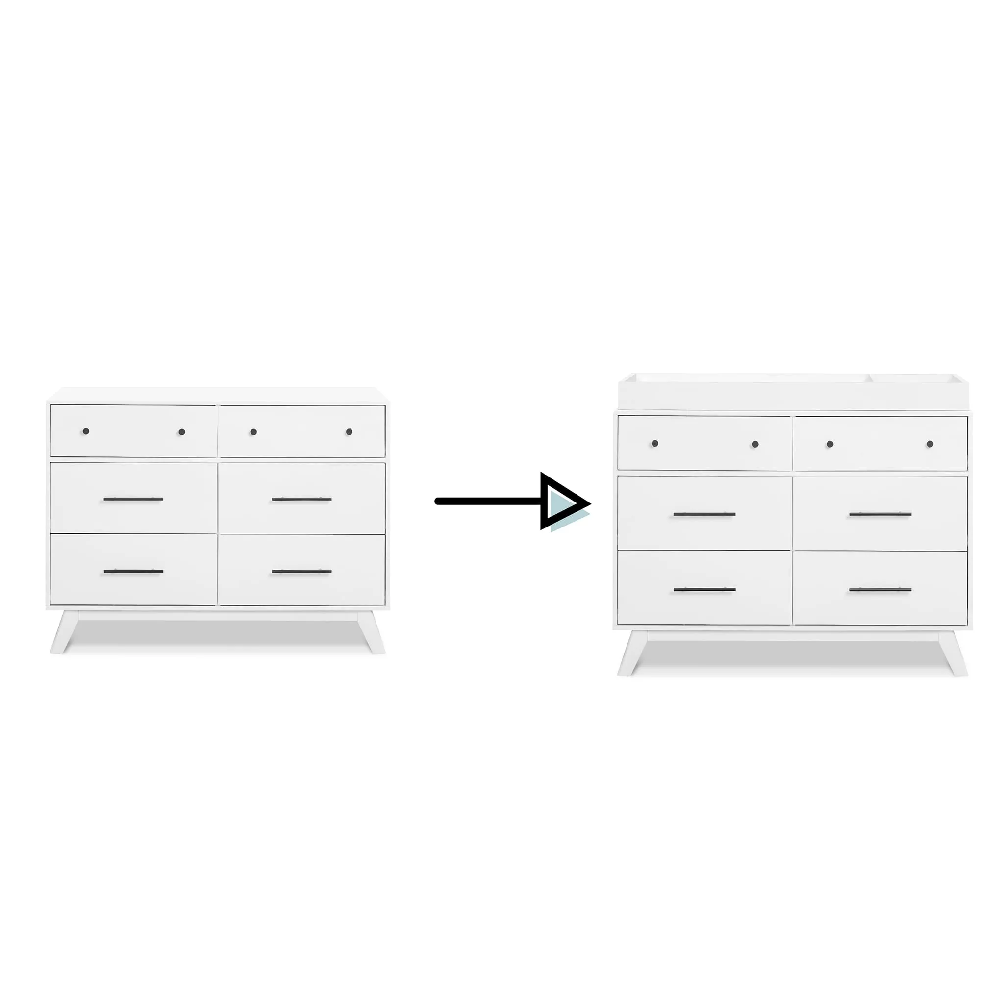 DaVinci Bureau 6 Tiroirs Otto - Blanc