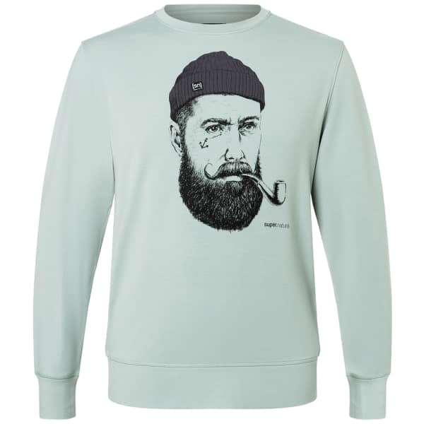Sweat polaire SUPER.NATURAL SN SAILOR CREW LIGHT JADE/JET BLACK/RAISIN