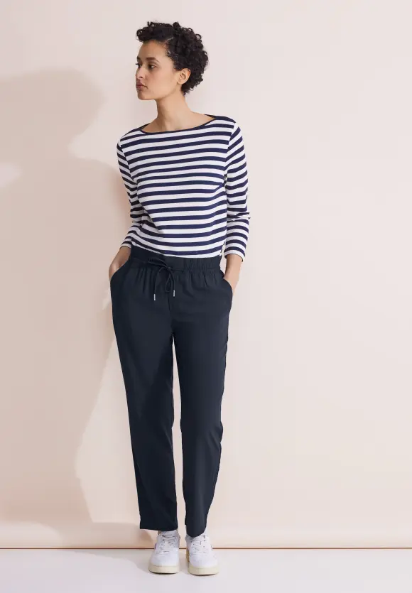 Viskose Loose Fit Hose - deep blue