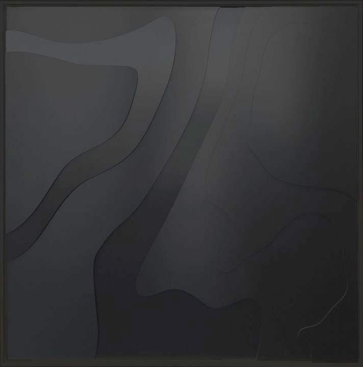 Schilderij Waves - versie B (zwarte relieflijst)B74 x H74 cm