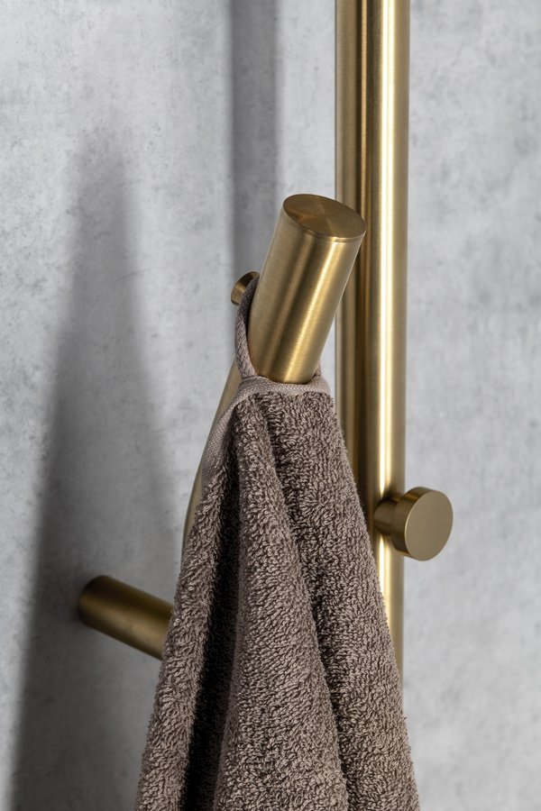 Sapho Duopasso elektrische handdoek radiator 12x170cm geborsteld messing