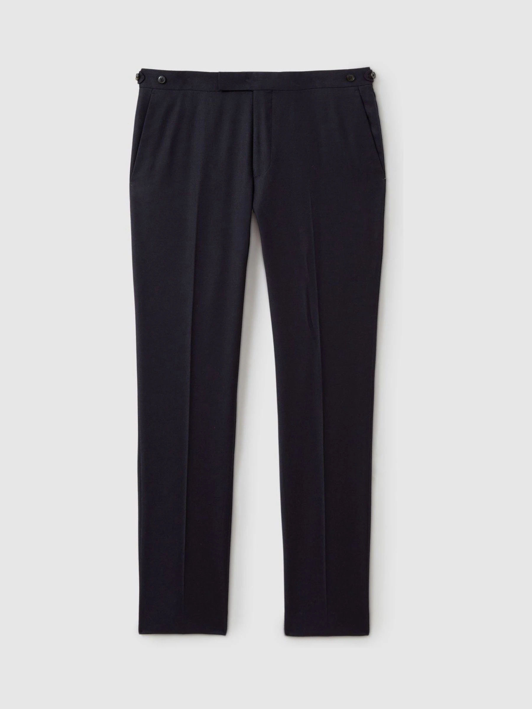 Reiss Combo Wool-Blend Flannel Suit Trousers