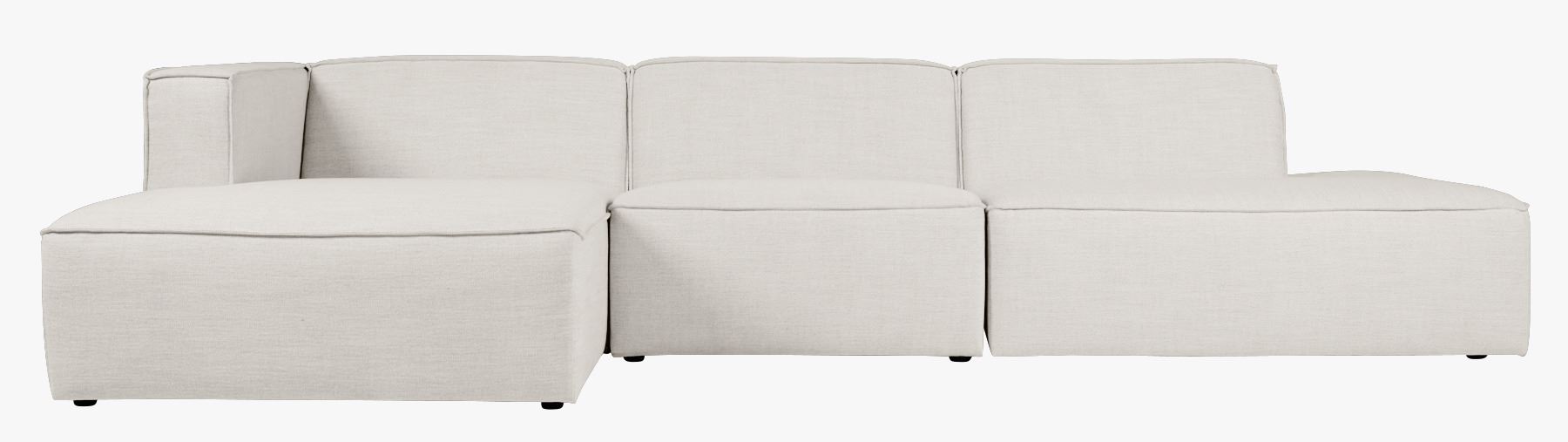 3 deler m/åpen ende høyre natur - 338x153x73 cm