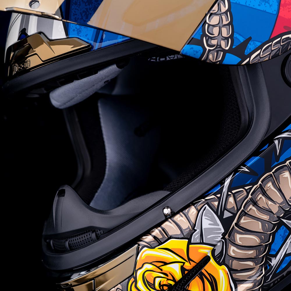 Icon - Casque Airframe Pro Tejas Libre™ Bleu / Beige / Rouge