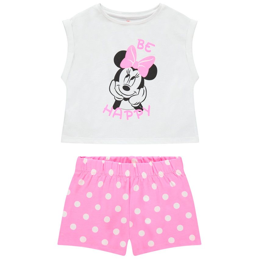 Pyjama court print Minnie Disney et short à pois - Multicolore