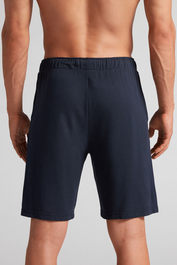 Shorts de modal e piqué de seda