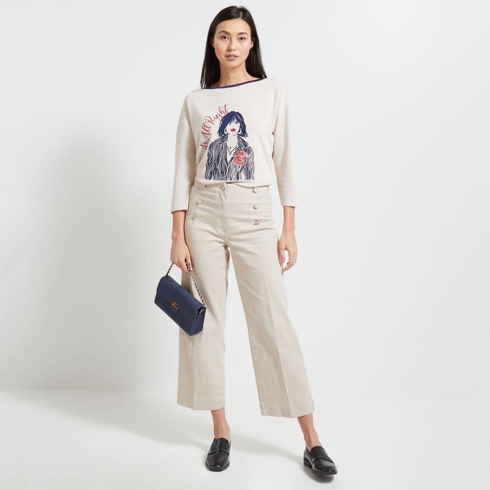 T-Shirt doudou col bateau femme
