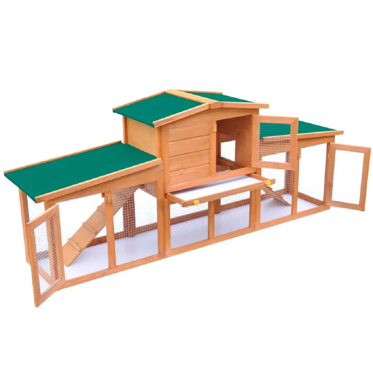 Helloshop26 Clapier large 190 x 46 x 85 cm Bois