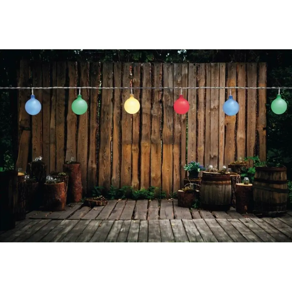 Anna's Collection Lichtsnoer - gekleurd - LED - tuin - 10 meter