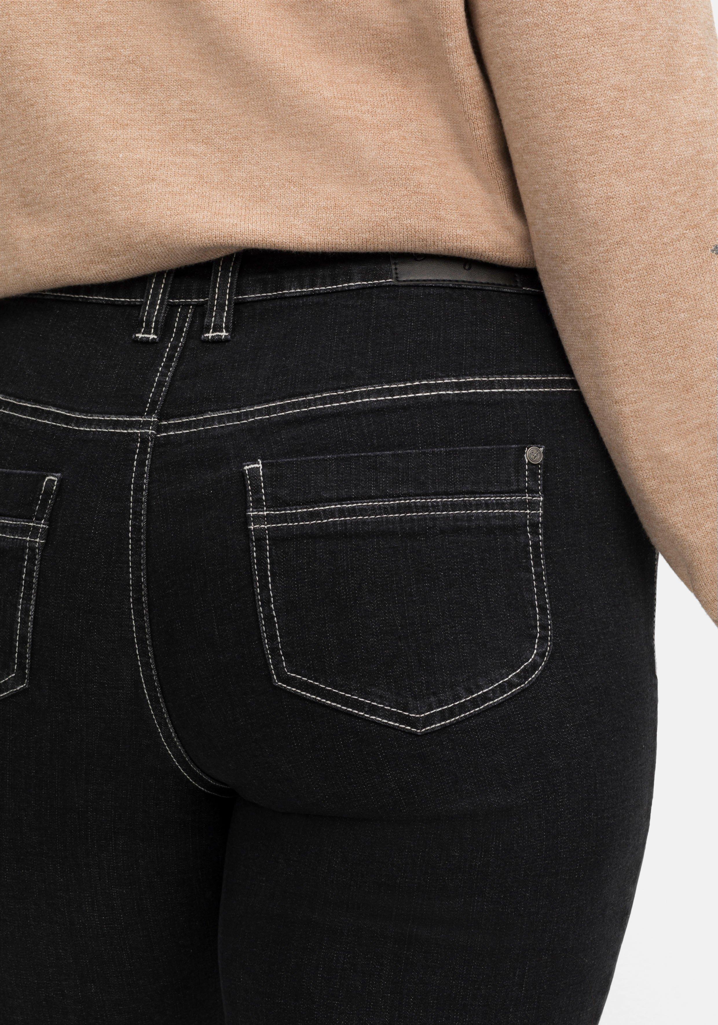 Bootcut-Jeans in High-Heel-Länge, mit Kontrastnähten