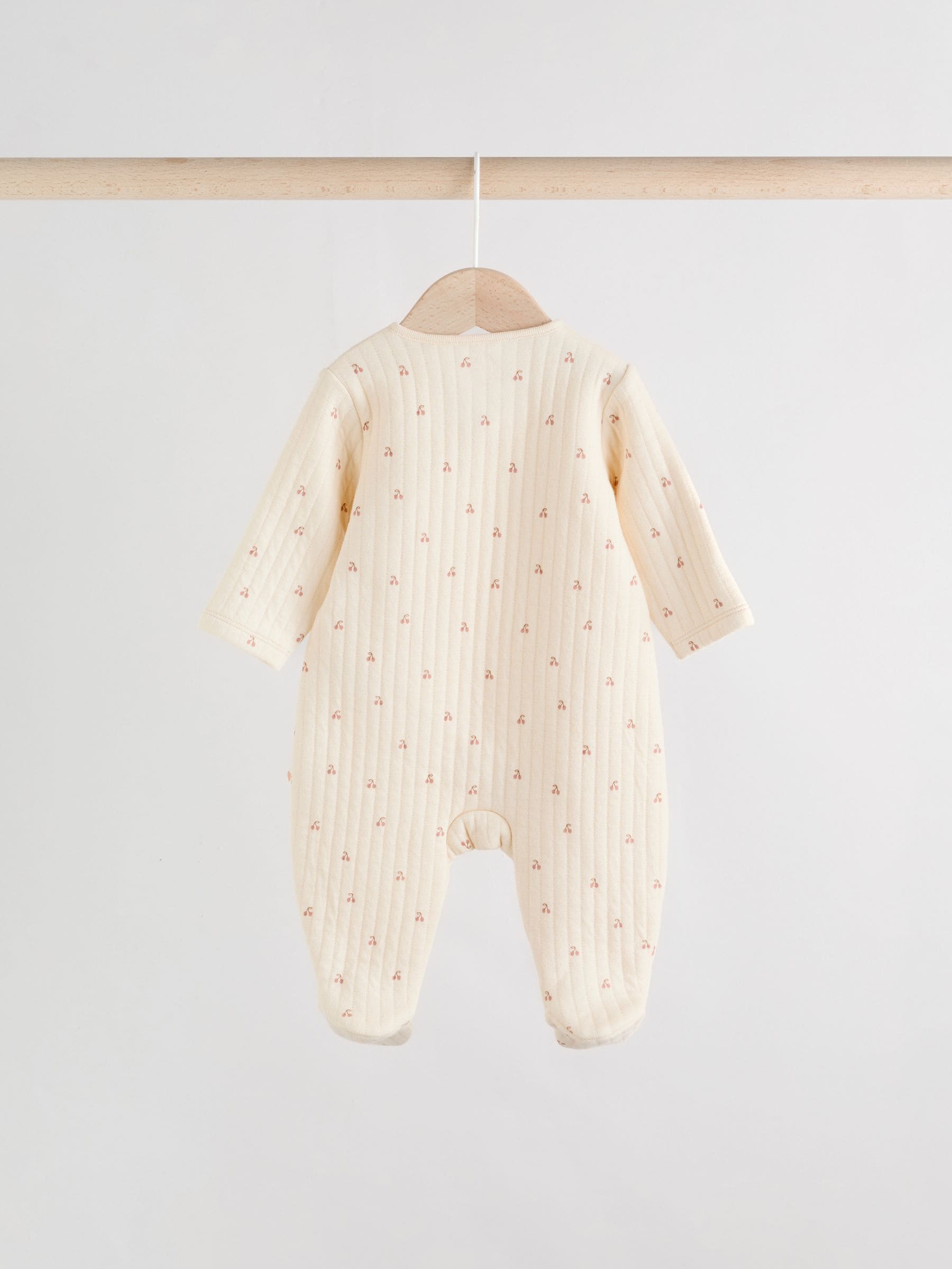 Roze/crème - Quilted Baby Sleepsuits 2 Pack