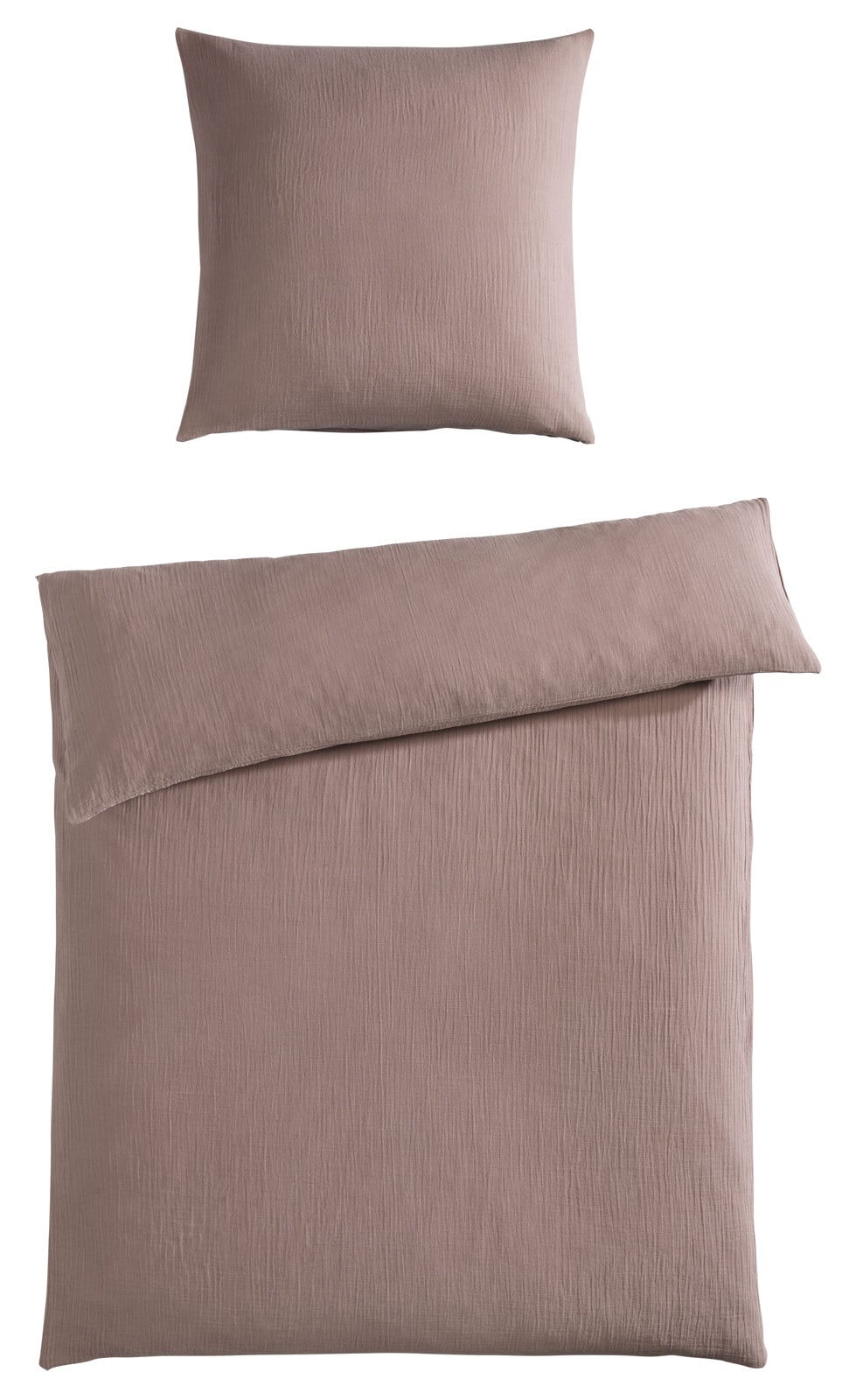 casaNOVA Musselin-Bettwäsche GRETA 135 x 200 cm mauve