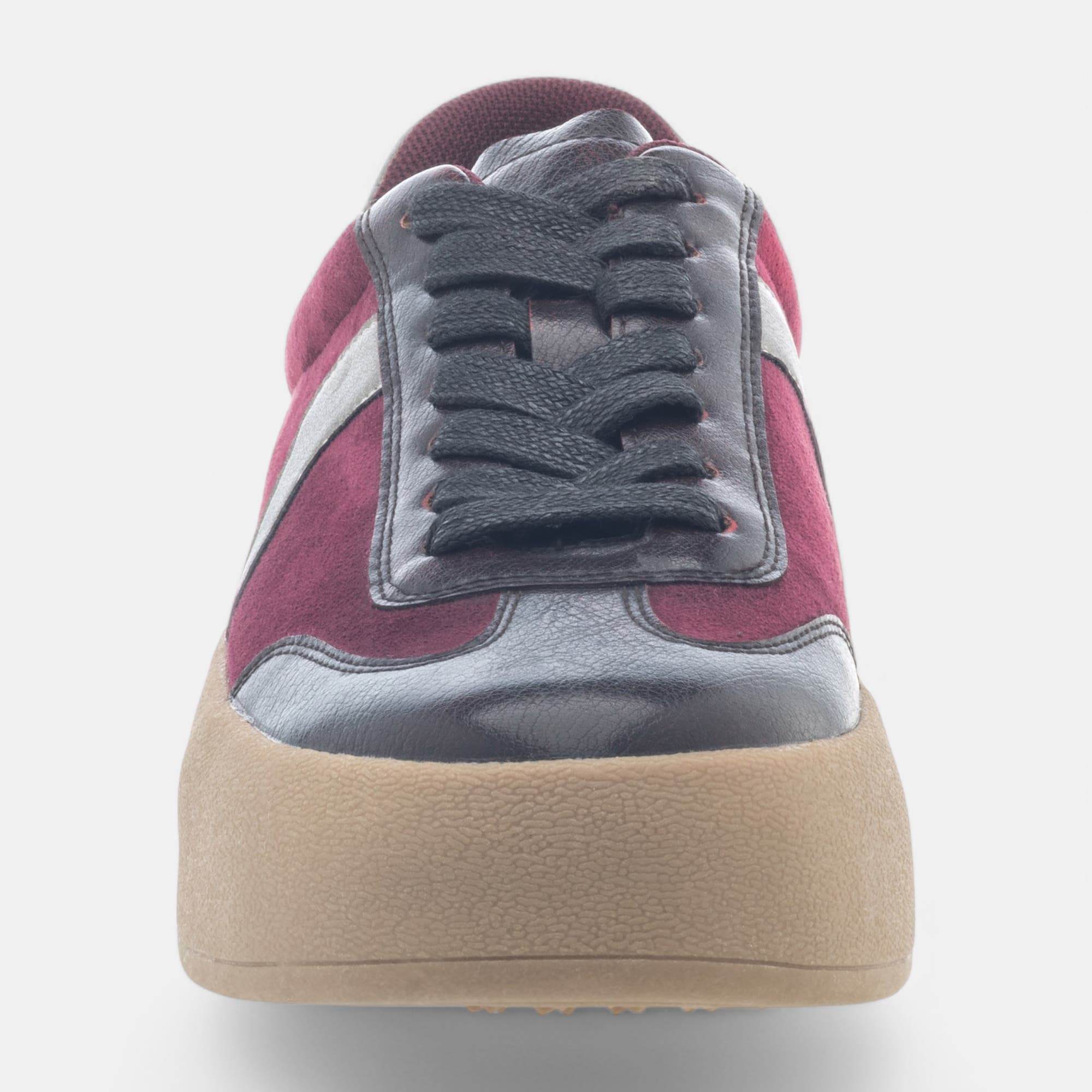 Baskets basses Femme bordeaux