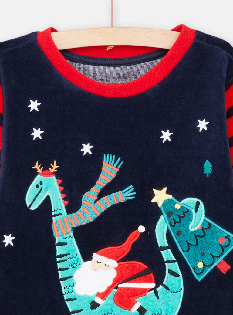 Pyjama NOEL rayé rouge pour enfant garçon