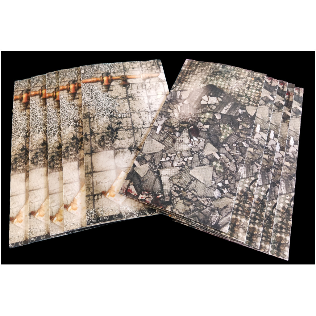 Tapis de jeu - Zone de ruines 15x30 cm