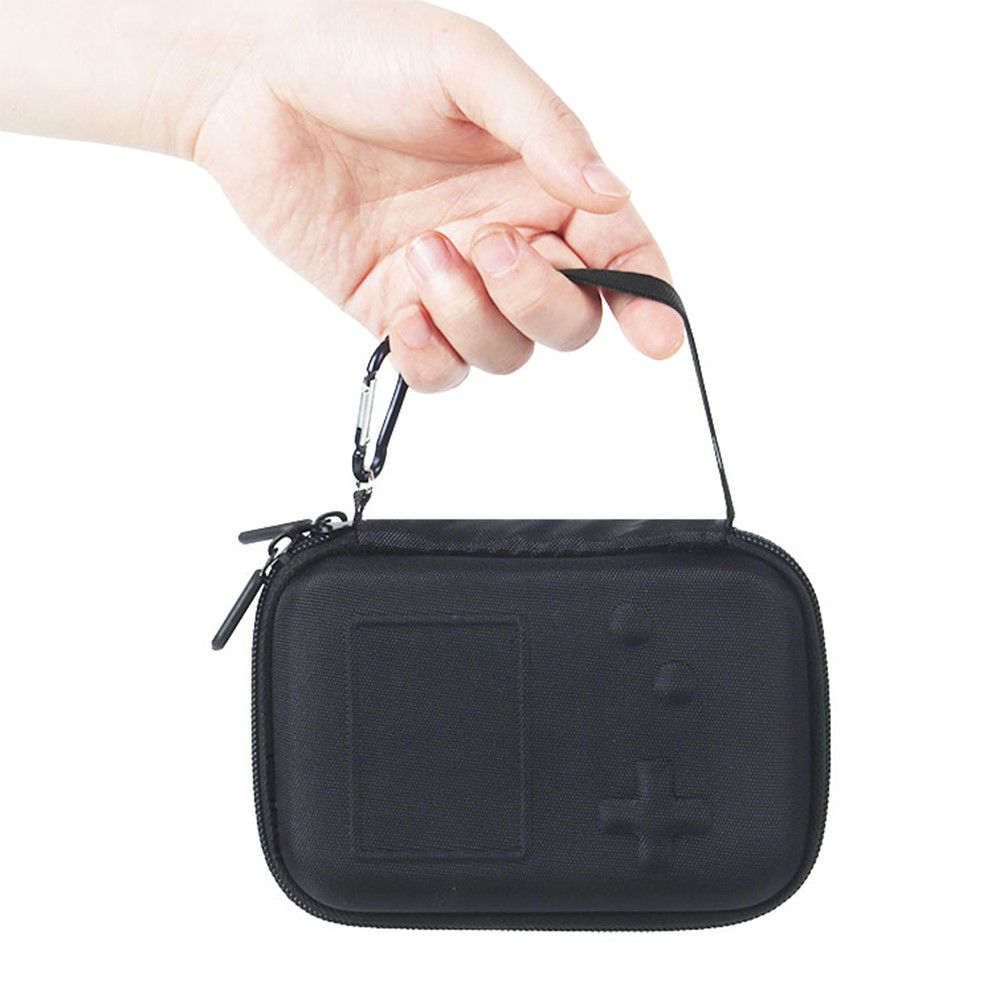 Anbernic RG35XX Reise Box Schutztasche Hartschale mit Handschlaufe - Schwarz / Grau