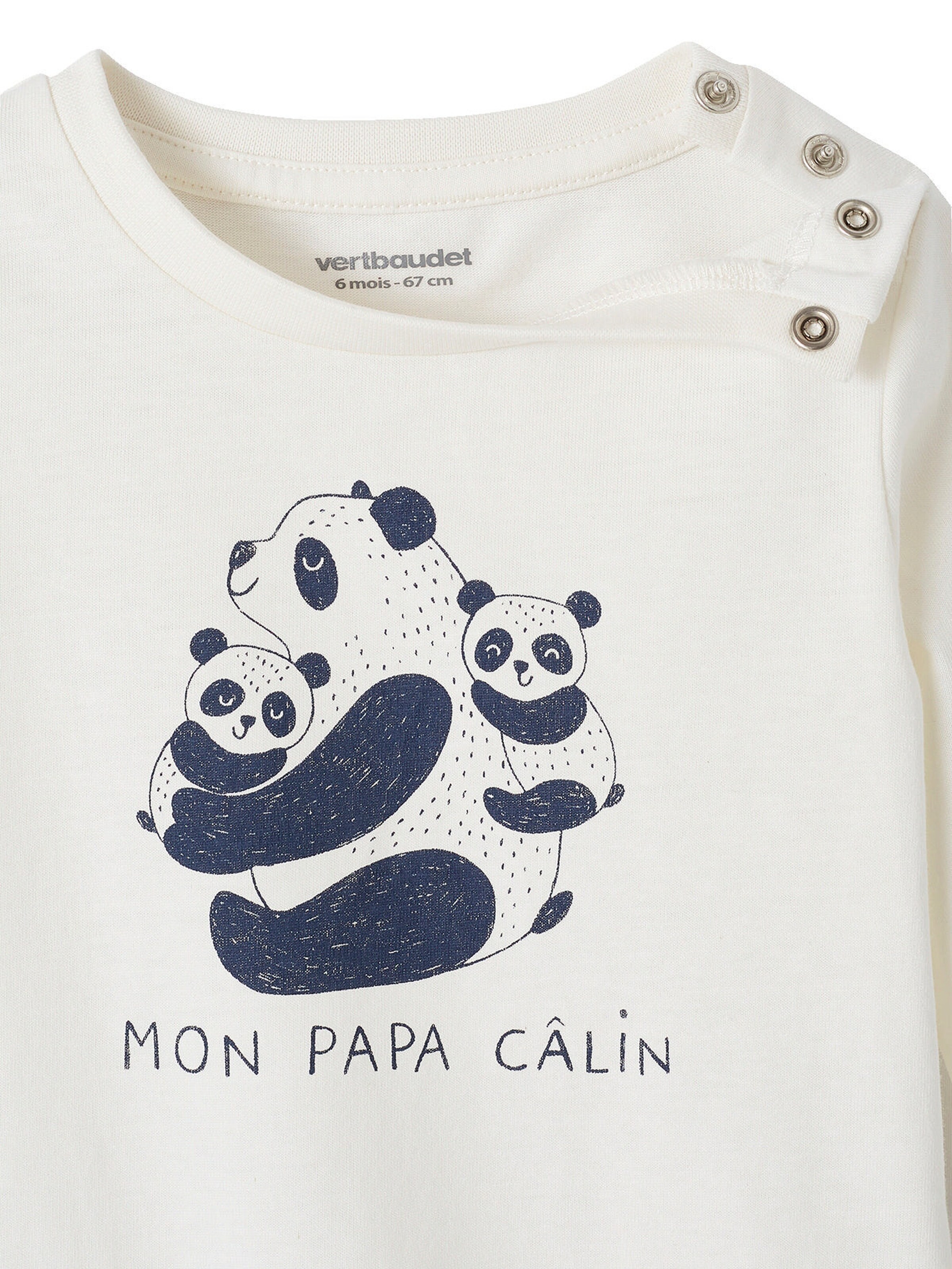 Vertbaudet 2er-Pack Baby Shirts BASICS wollweiß