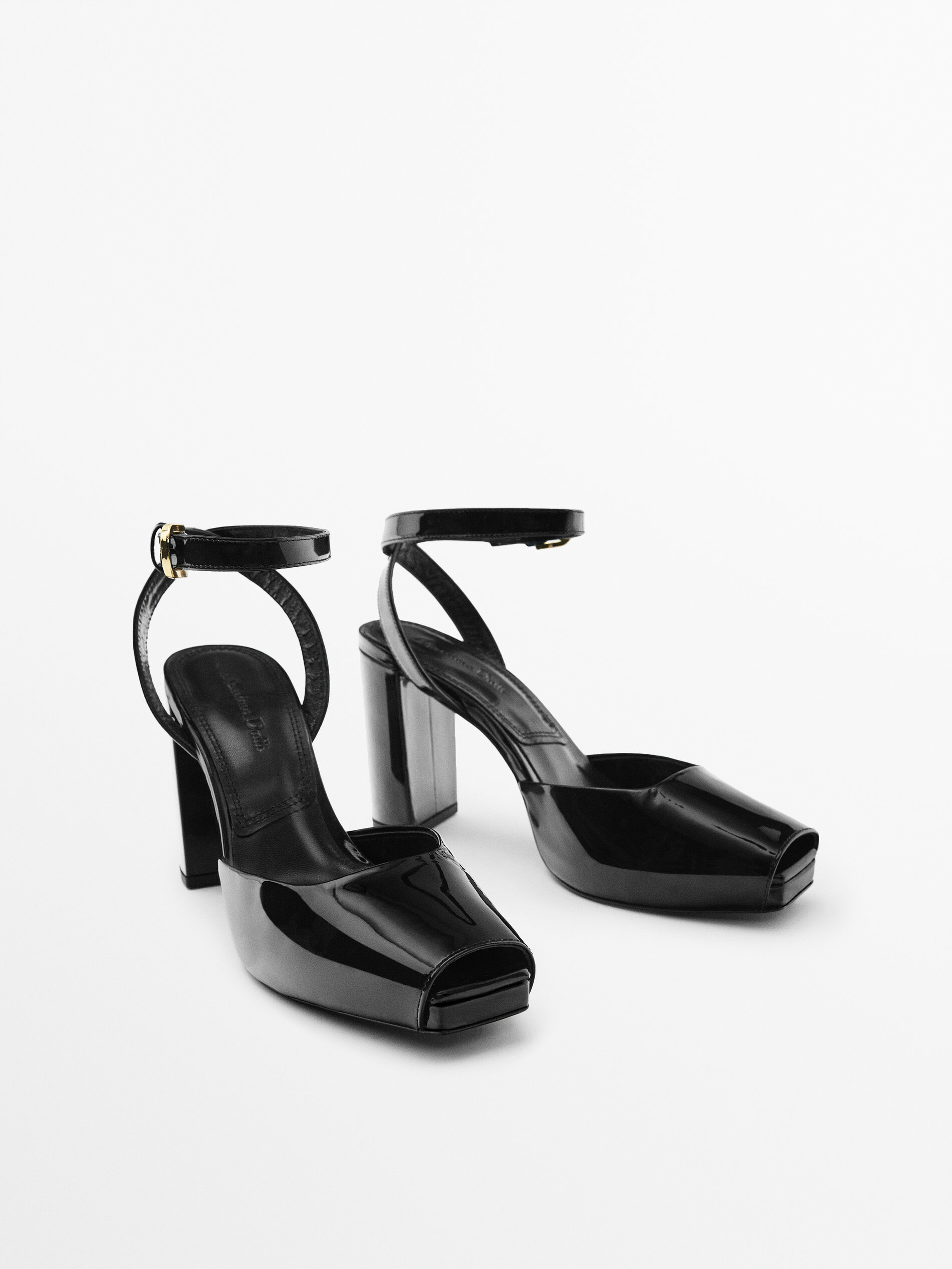 Zapato tacón destalonado skin - PRETO