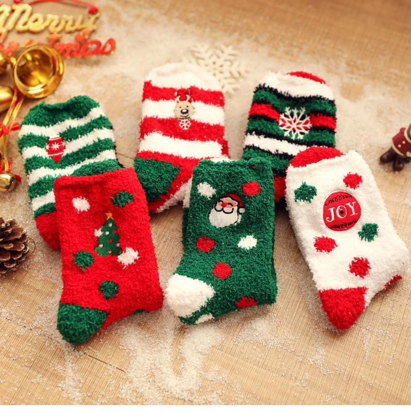 Autuna - Kerst Cartoon Fleece Sokken