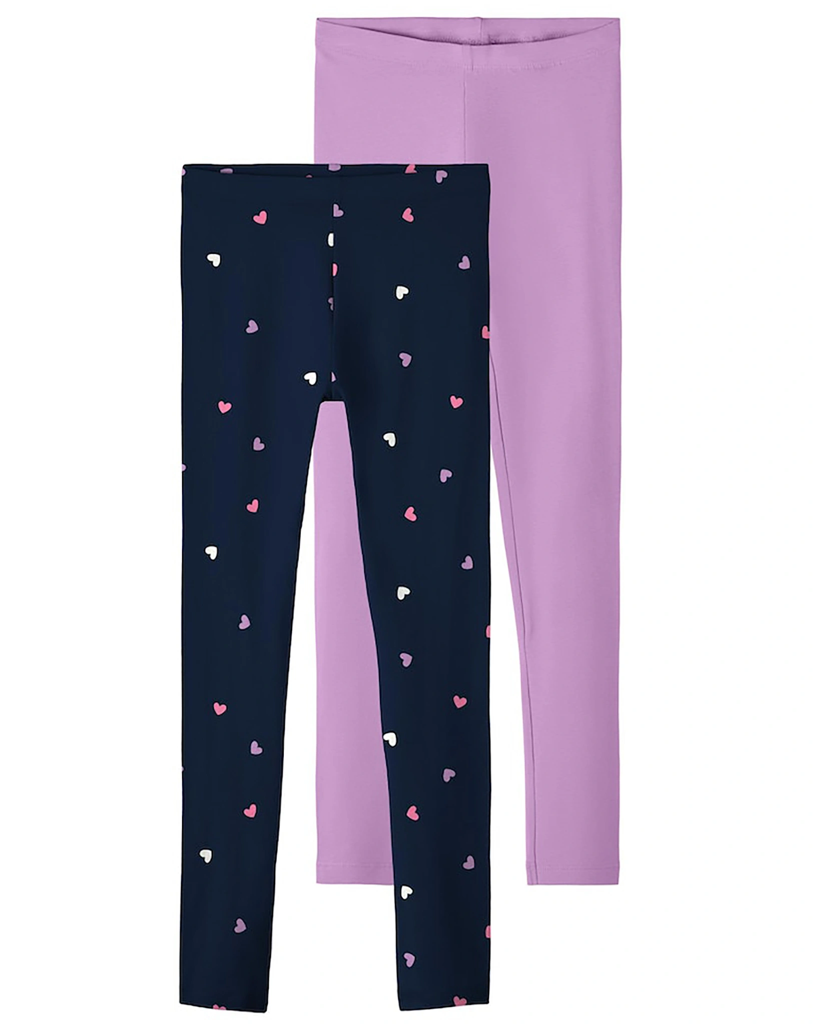 Leggings NKFVIVIAN DOTS 2er-Pack in violet tulle