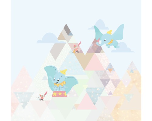 Fotobehang vliesbehang DX6-011 Disney Edition 4 Dumbo vliegende olifant 6-delig. 300x280cm
