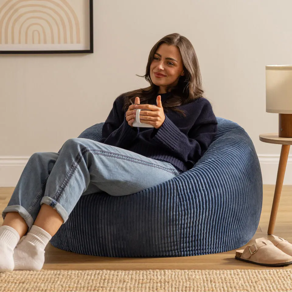 icon Zitzak Kingston - Corduroy Zitzak Volwassenen - Denimblauw