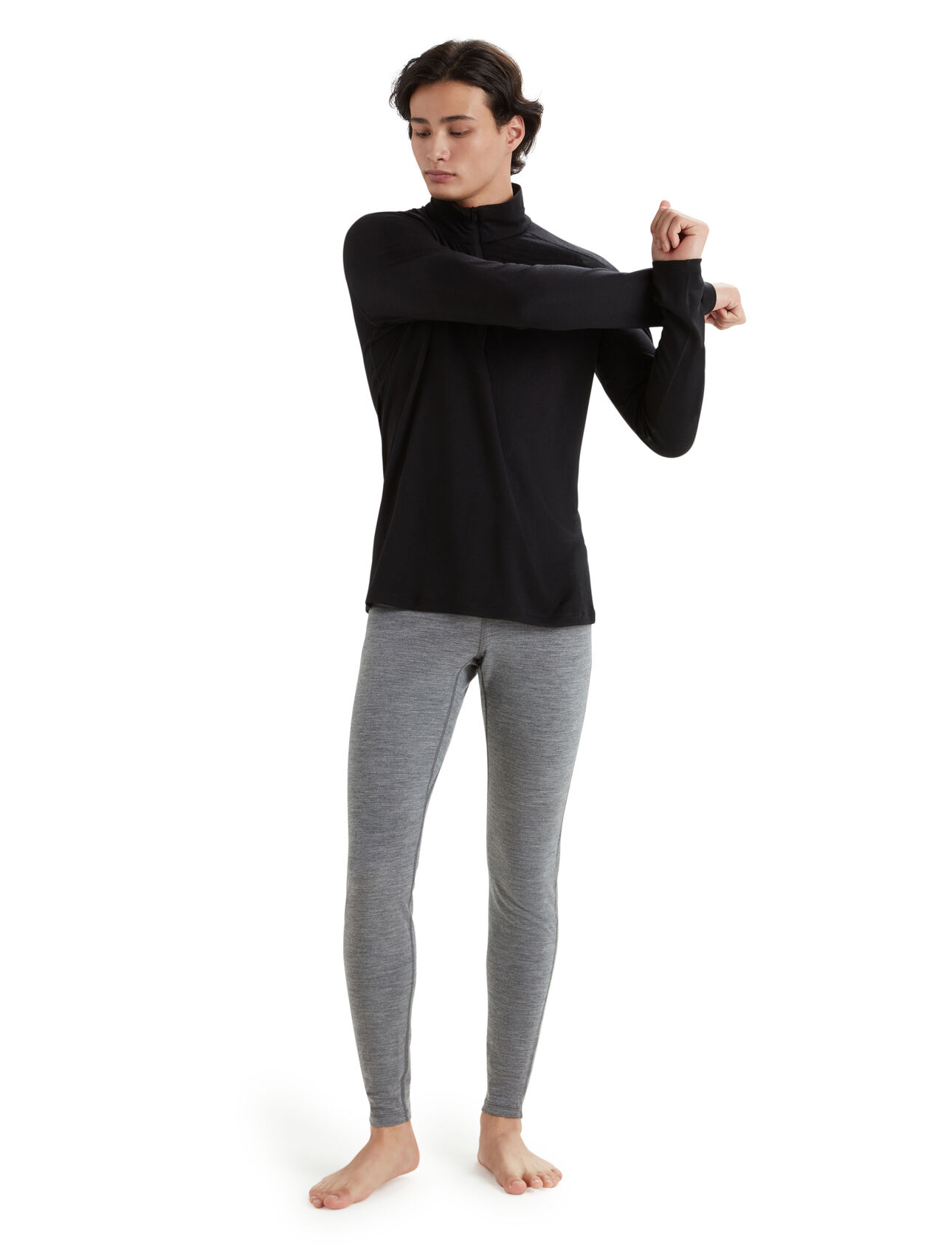 Merino 200 Oasis LS Half Zip Herre Black