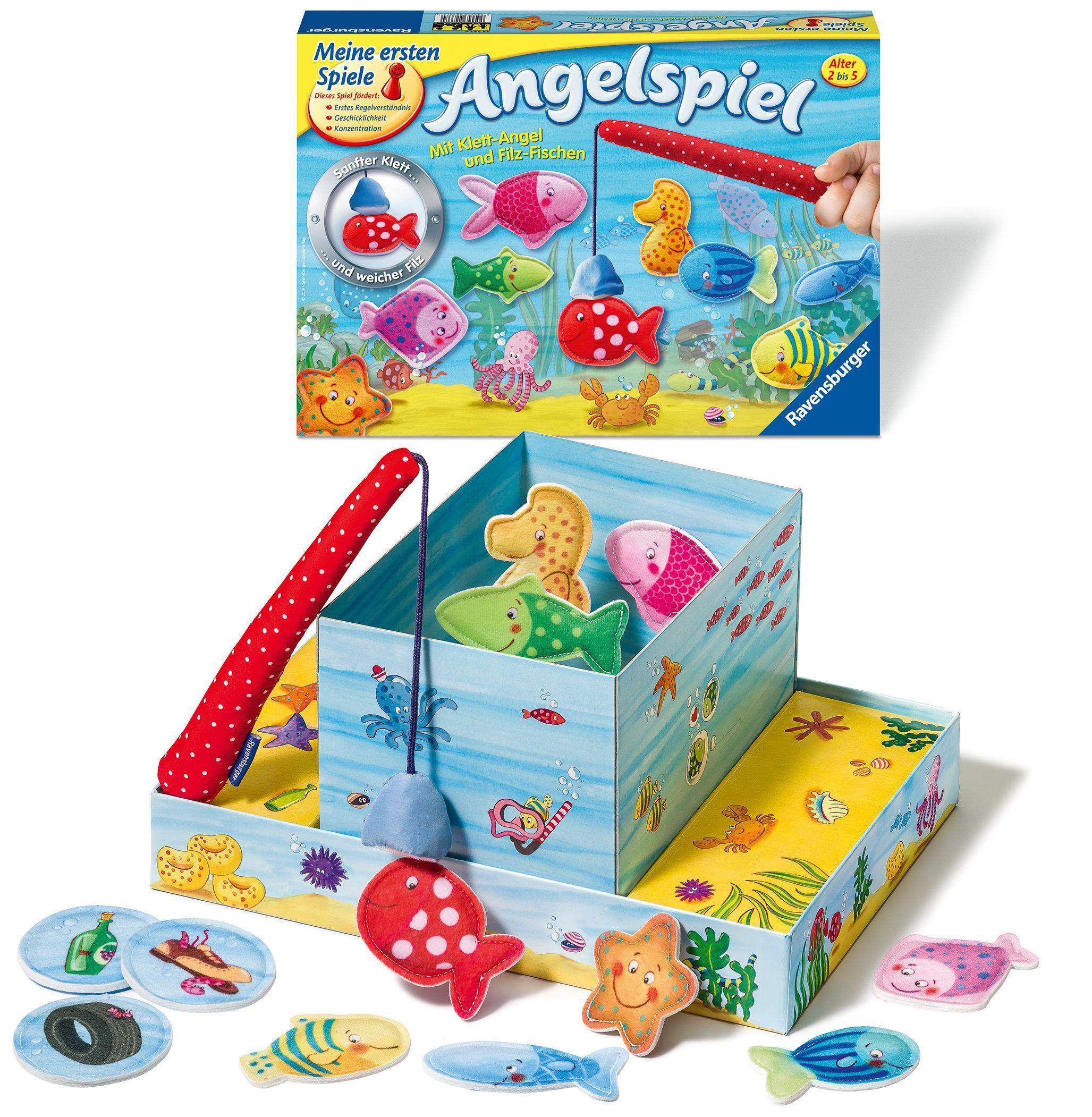 Angelspiel mit Filz-Fischen