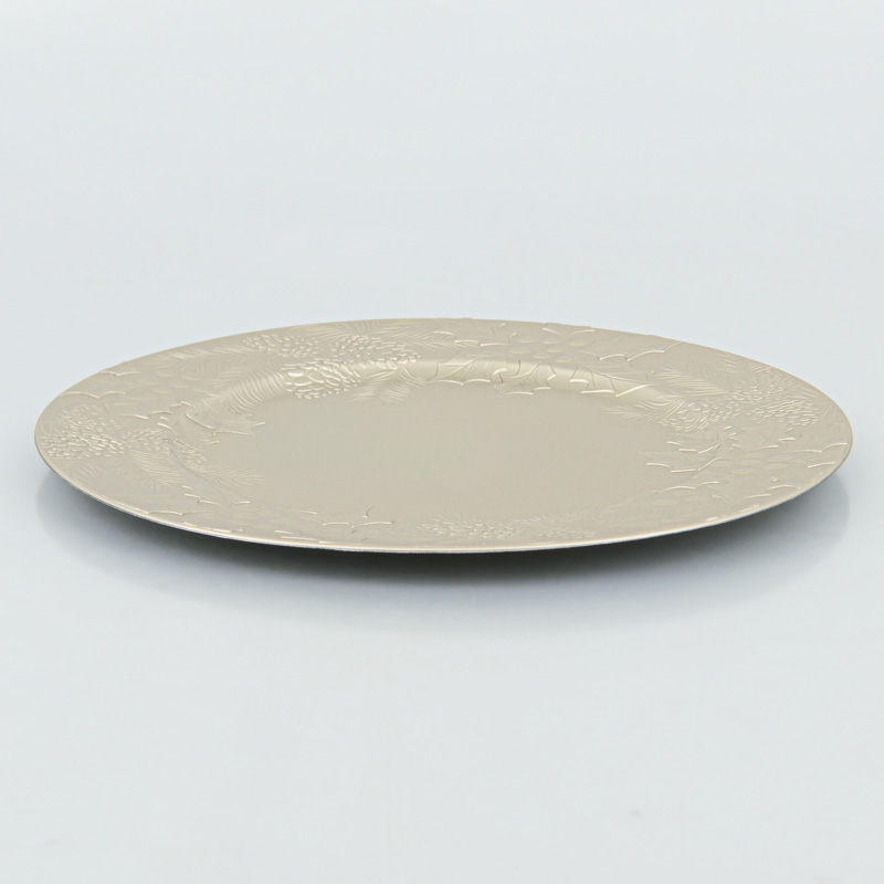 Sous-assiette 'Houx' dorée