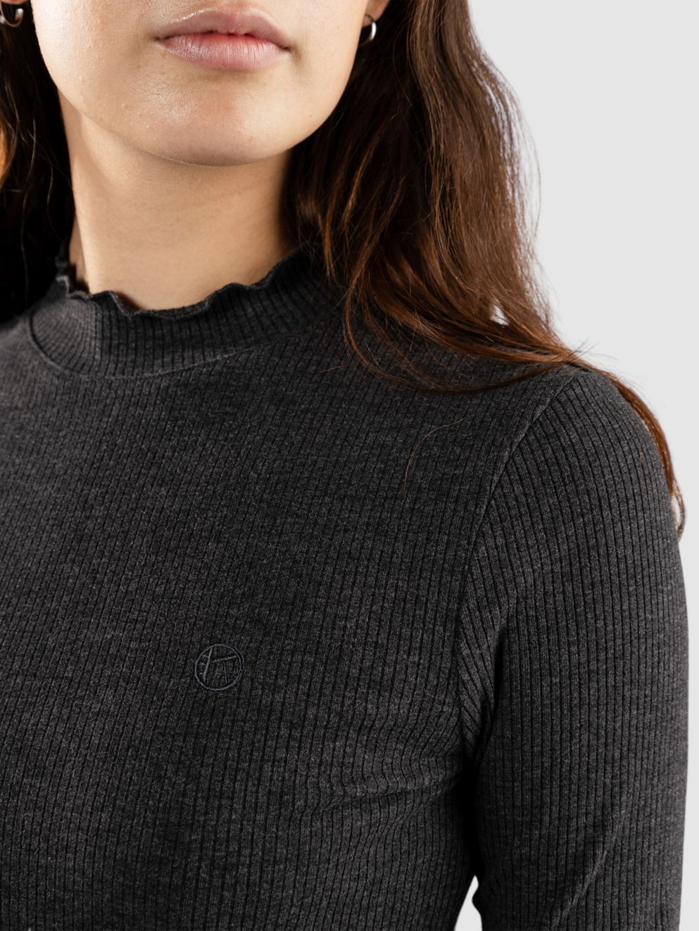 Kazane Sofia Long Sleeve T-Shirt heathr black