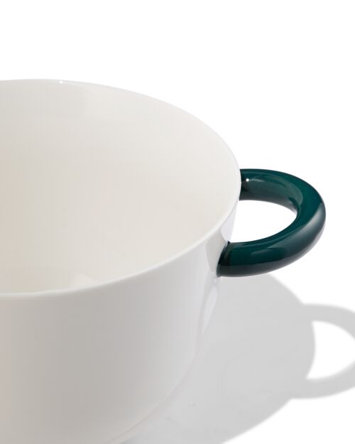 bol Ø13,5 cm Tablemates new bone blanc avec vert