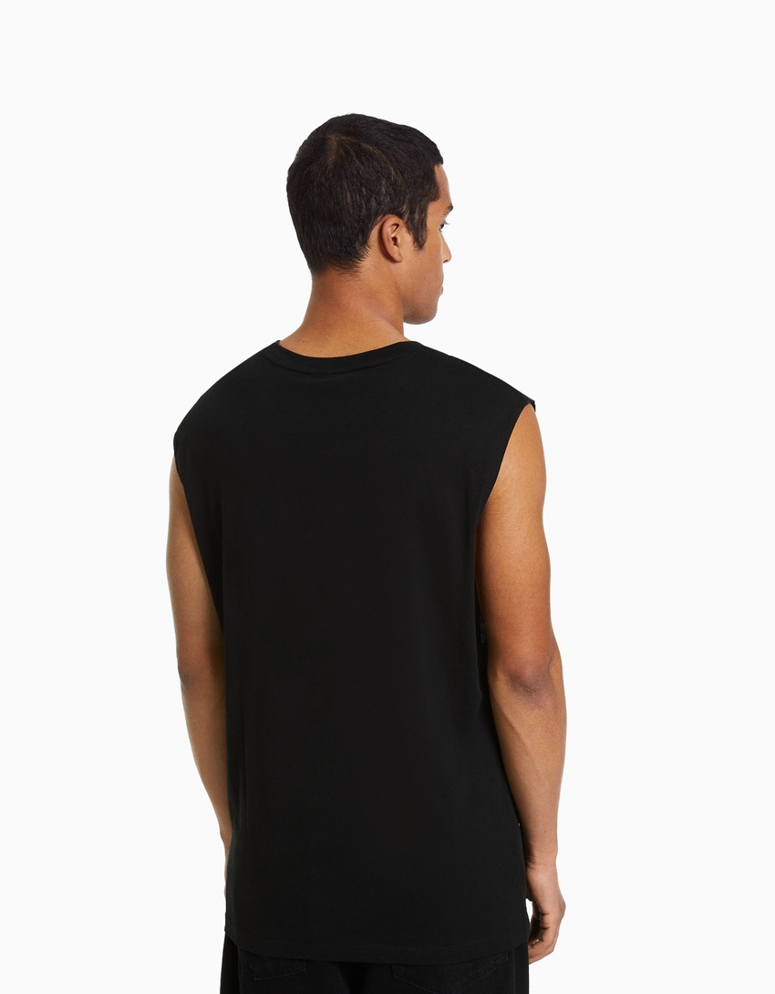 Camiseta sem mangas estilo operário