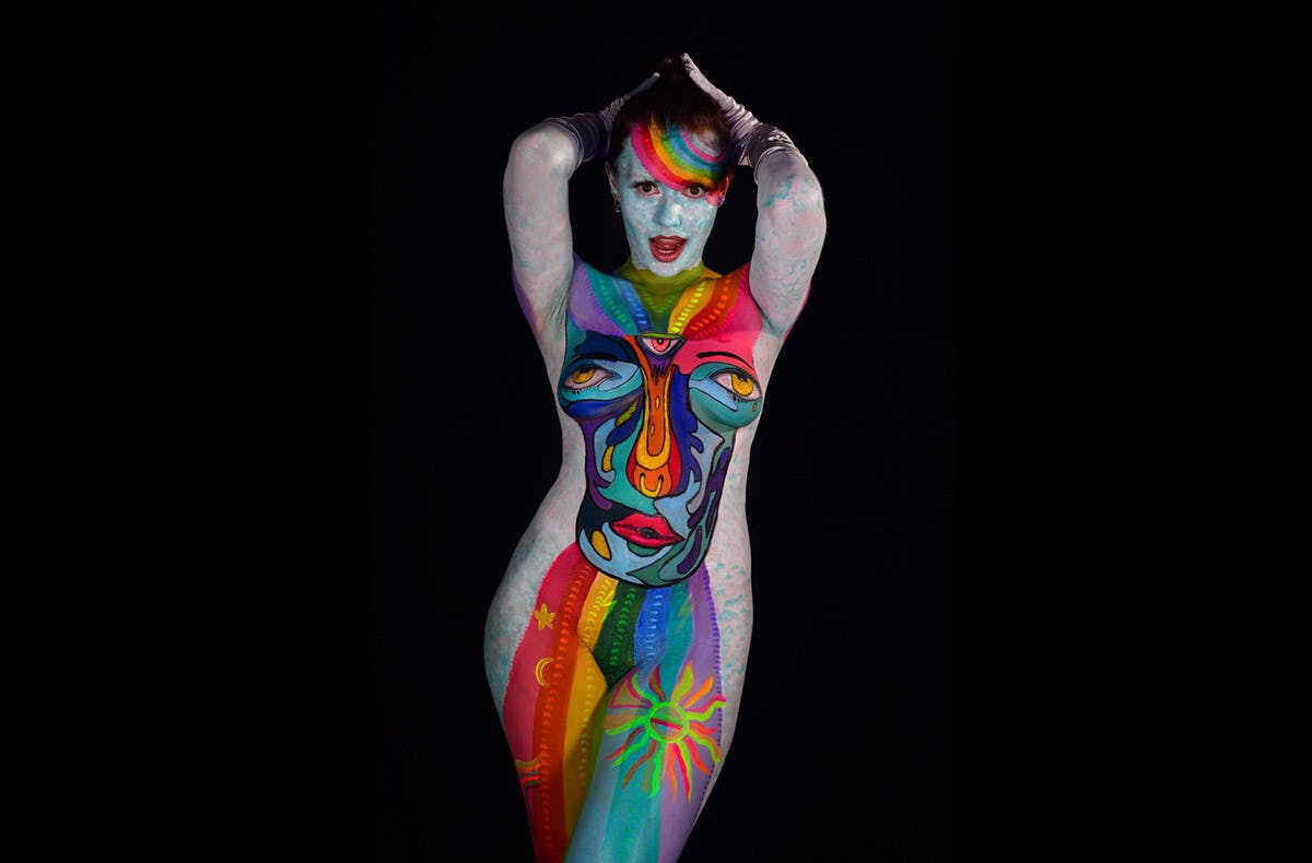 Bodypainting Fotoshooting in Garmisch-Partenkrichen als besondere Geschenk