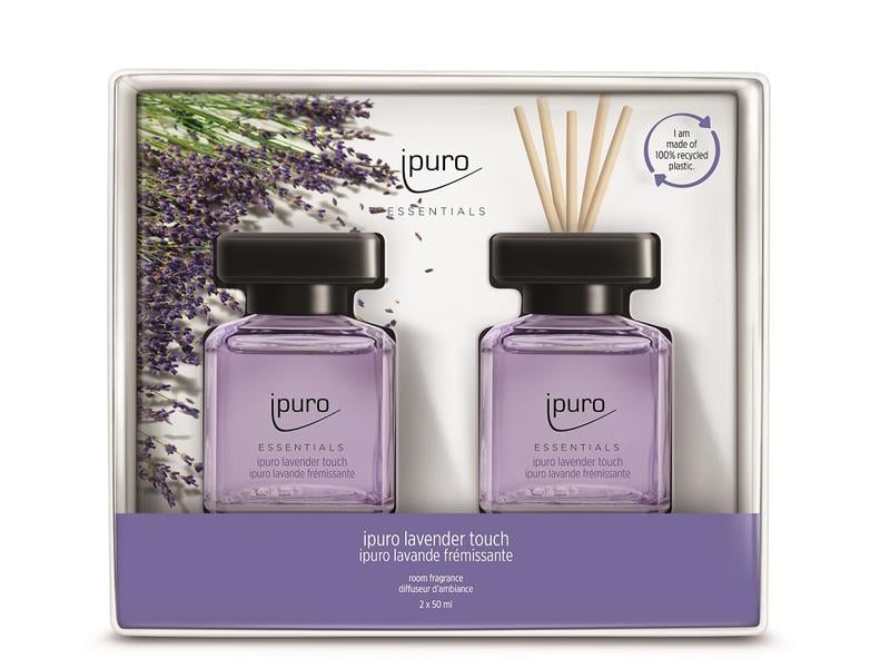 ipuro Duftstäbchen Lavender Touch 2 x 50 ml Set 100 ml Raumdüfte Geschenkset mit frisch-blumigem Duft
