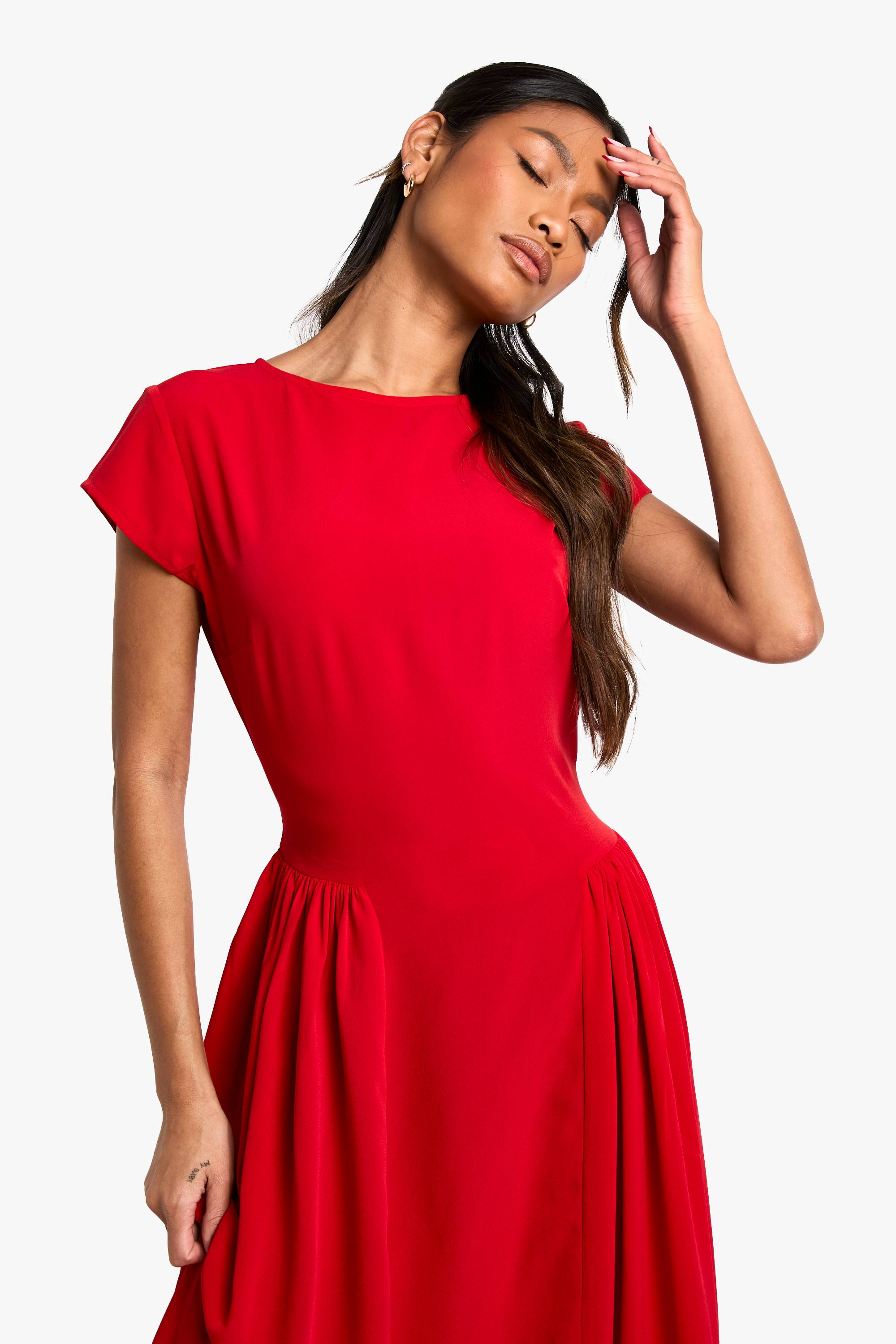 boohoo Robe midaxi à jupe volumineuse texturée