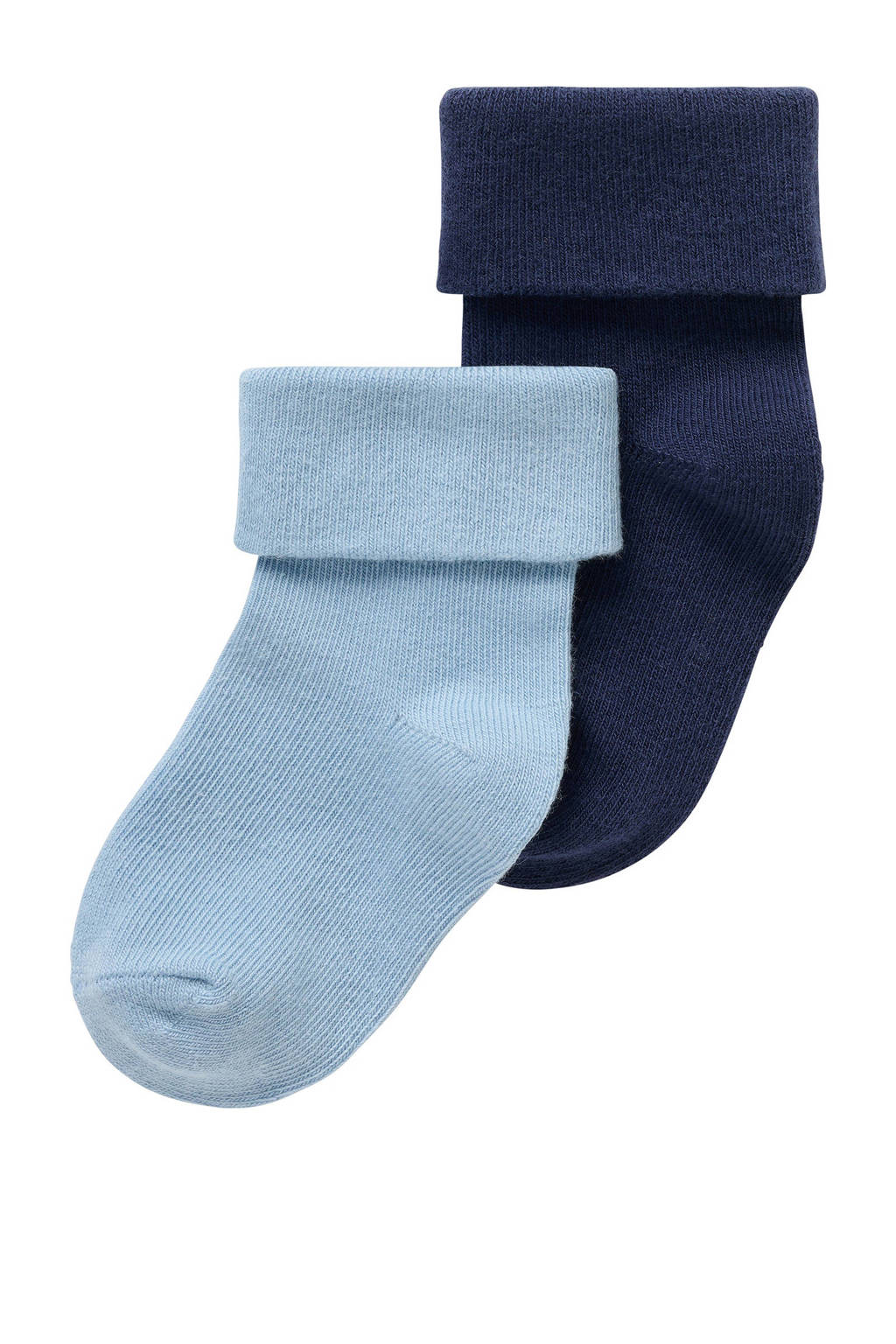 Noppies sokken - set van 2 lichtblauw/donkerblauw
