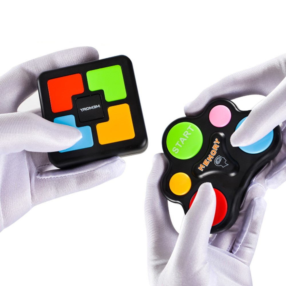 Elektronisches Gedächtnis Spiel Gehirn Training mit Farben und Musik (Inkl. 3x LR44 Batterien) - Bunt